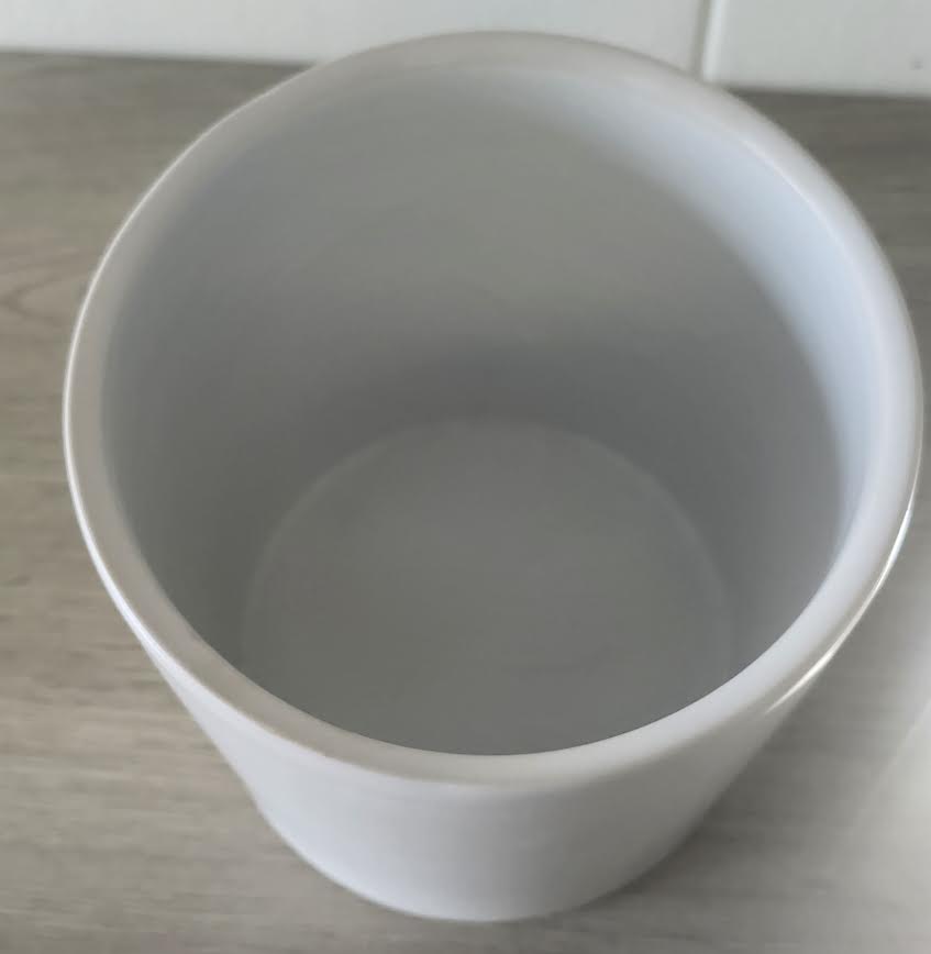 White Ceramic 5x5 Cylinder