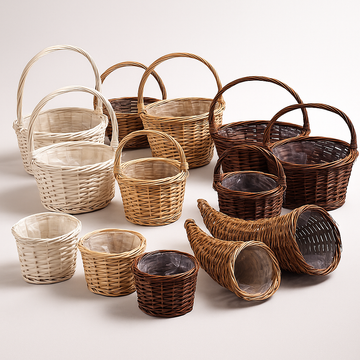 Wholesale Wicker Baskets, Cornucopia & Pot Covers for Florists | NY Floral Supply